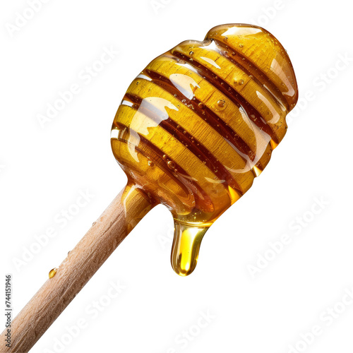 Honey Dipper Isolated on Transparent or White Background, PNG photo