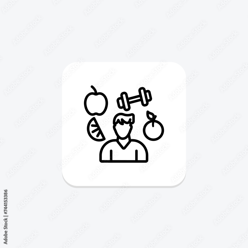Health-conscious Choices icon, stones, religious, prayer stones spiritual practice, religious accessory line icon, editable vector icon, pixel perfect, illustrator ai file Health-conscious Choices icon, stones, religious, prayer stones spiritual practice, religious accessory line icon, editable vector icon, pixel perfect, illustrator ai file
