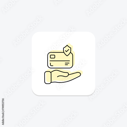 Payment icon, online payment, digital payment, payment options, payment methods color shadow thinline icon, editable vector icon, pixel perfect, illustrator ai file