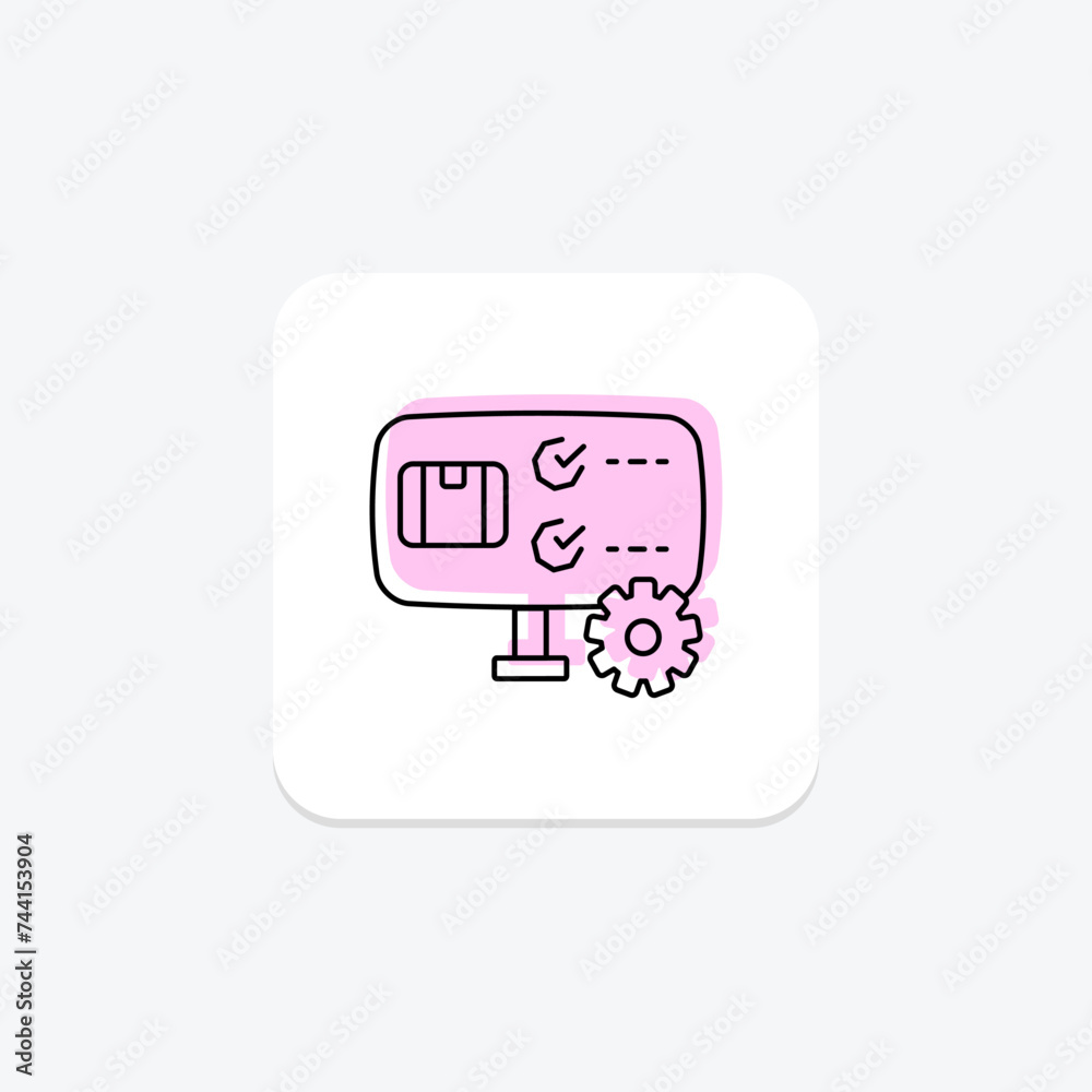 Customizable Orders icon, personalized orders, build your own, create your own, made to order color shadow thinline icon, editable vector icon, pixel perfect, illustrator ai file Customizable Orders icon, personalized orders, build your own, create your own, made to order color shadow thinline icon, editable vector icon, pixel perfect, illustrator ai file