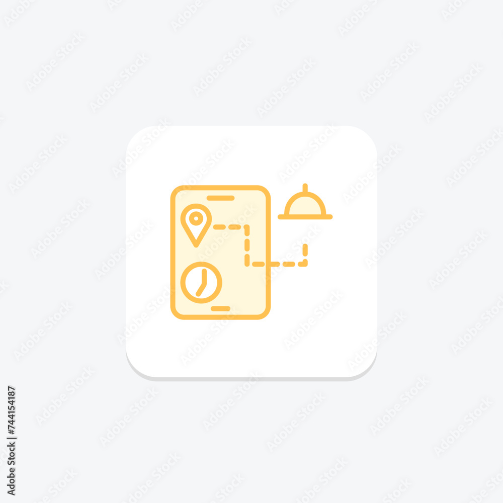 Tracking icon, order tracking, delivery tracking, package tracking, shipment tracking duotone line icon, editable vector icon, pixel perfect, illustrator ai file Tracking icon, order tracking, delivery tracking, package tracking, shipment tracking duotone line icon, editable vector icon, pixel perfect, illustrator ai file