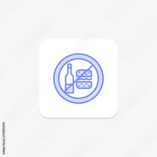 Dietary Restrictions icon, dietary preferences, dietary needs, dietary requirements, special diets duotone line icon, editable vector icon, pixel perfect, illustrator ai file