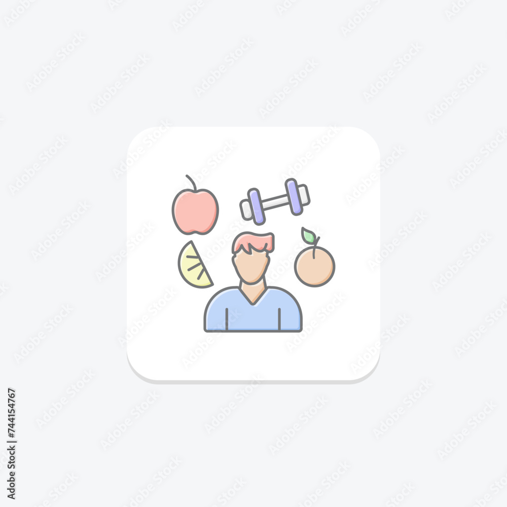 Health-conscious Choices icon, stones, religious, prayer stones spiritual practice, religious accessory lineal color icon, editable vector icon, pixel perfect, illustrator ai file Health-conscious Choices icon, stones, religious, prayer stones spiritual practice, religious accessory lineal color icon, editable vector icon, pixel perfect, illustrator ai file