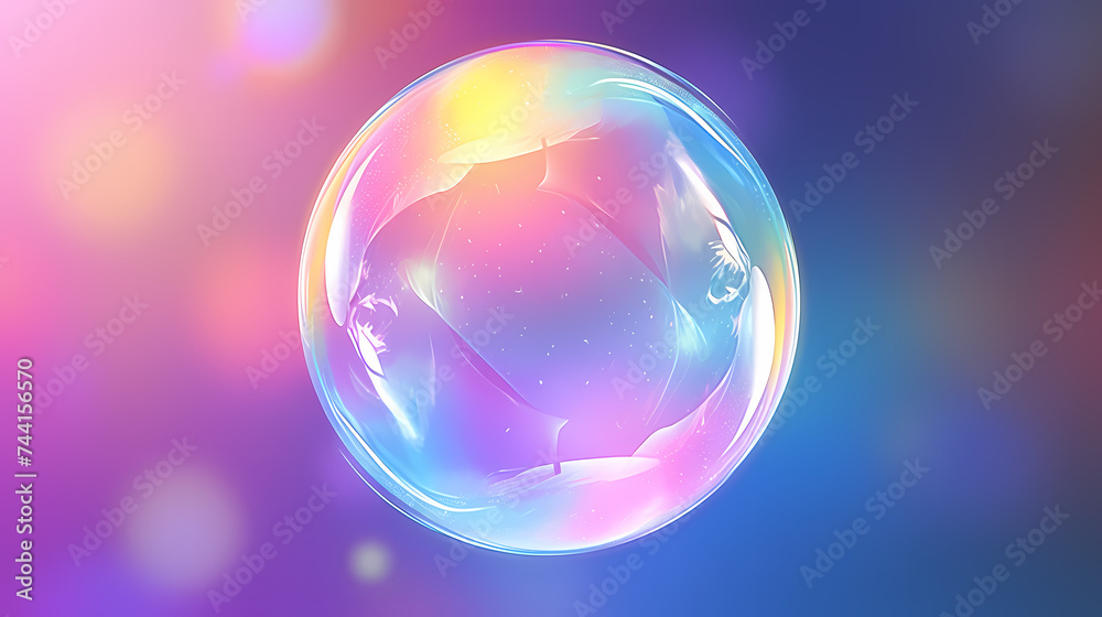 Vibrant bubbles float gracefully in the air, creating a playful and lively scene Vibrant bubbles float gracefully in the air, creating a playful and lively scene