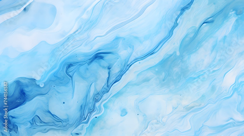 blue ice texture , Abstract azure light baby blue aqua watercolor paint flow texture pattern wallpaper background 