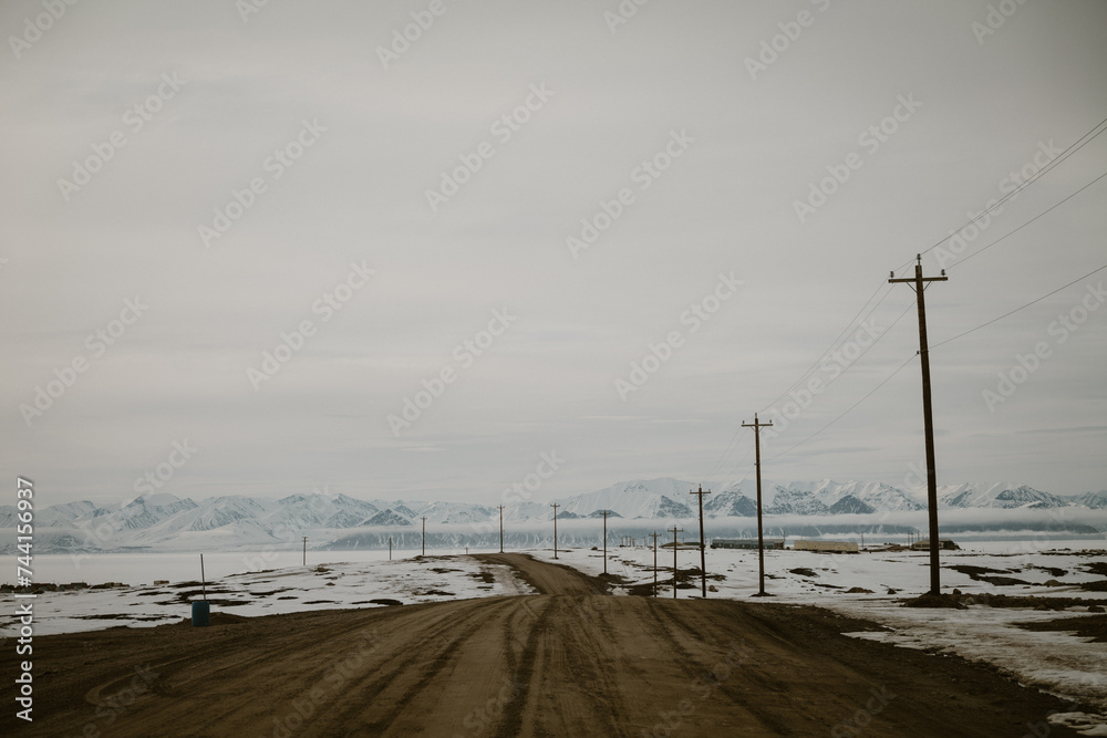 Remote Empty Road in the Arctic