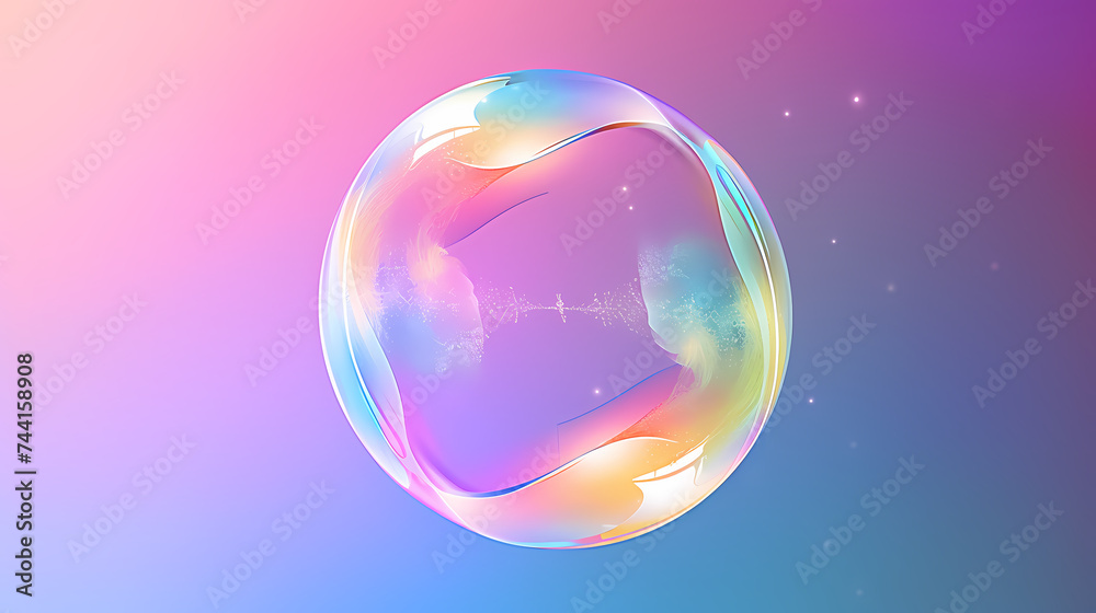 Vibrant bubbles float gracefully in the air, creating a playful and lively scene Vibrant bubbles float gracefully in the air, creating a playful and lively scene