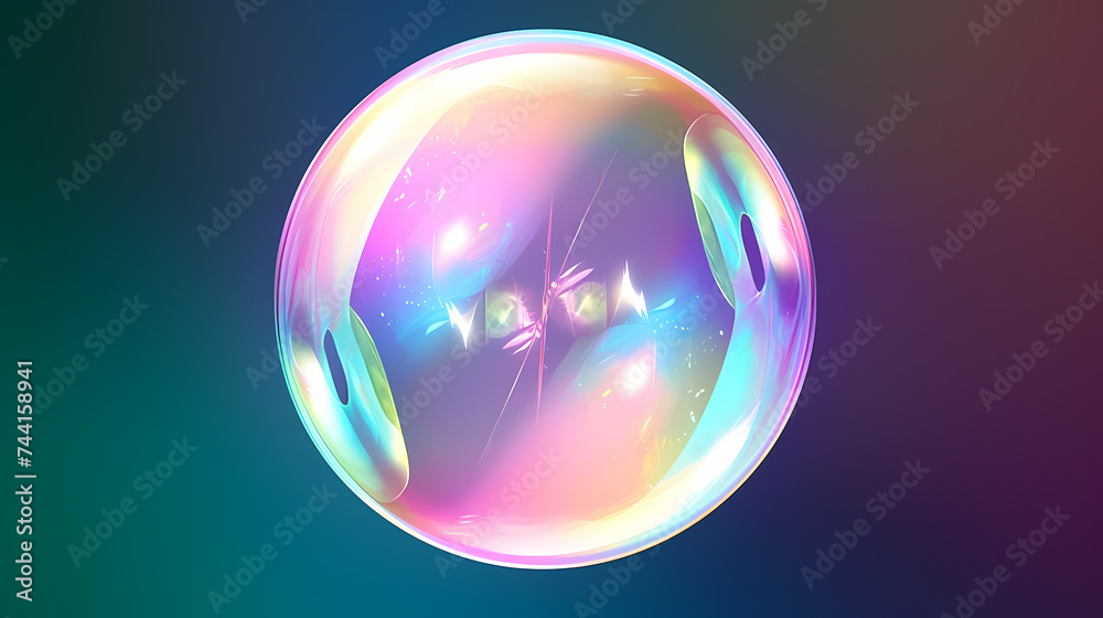 Vibrant bubbles float gracefully in the air, creating a playful and lively scene Vibrant bubbles float gracefully in the air, creating a playful and lively scene