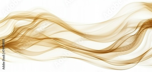 Abstract beige line wave on a white background the image is made with the help of generative ai technology