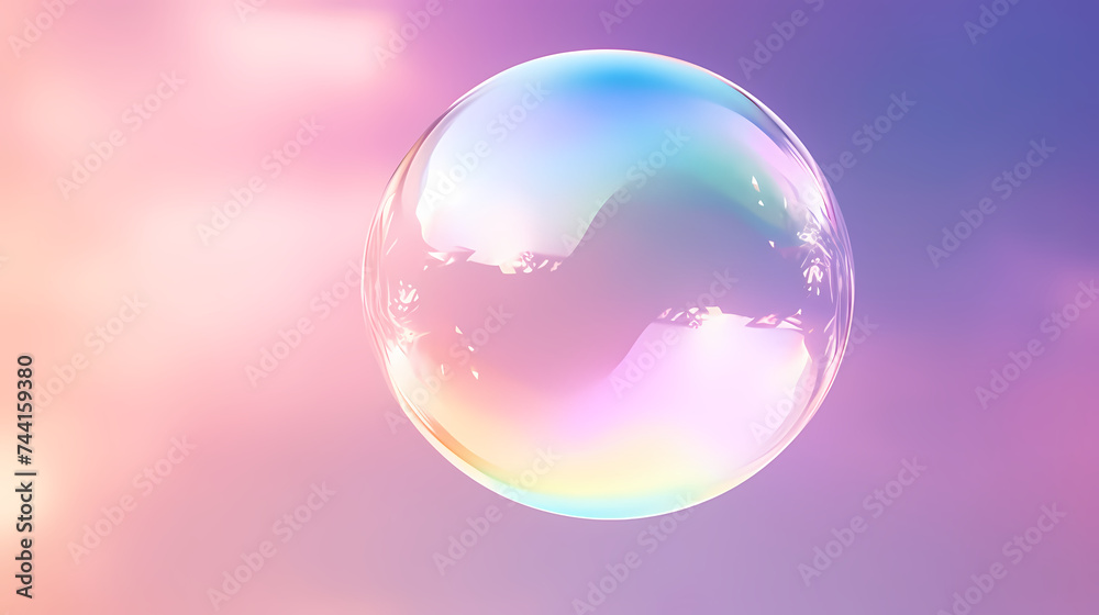Vibrant bubbles float gracefully in the air, creating a playful and lively scene Vibrant bubbles float gracefully in the air, creating a playful and lively scene