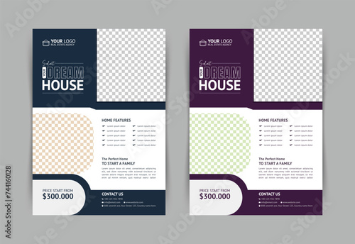 Real estate flyer design a4 template