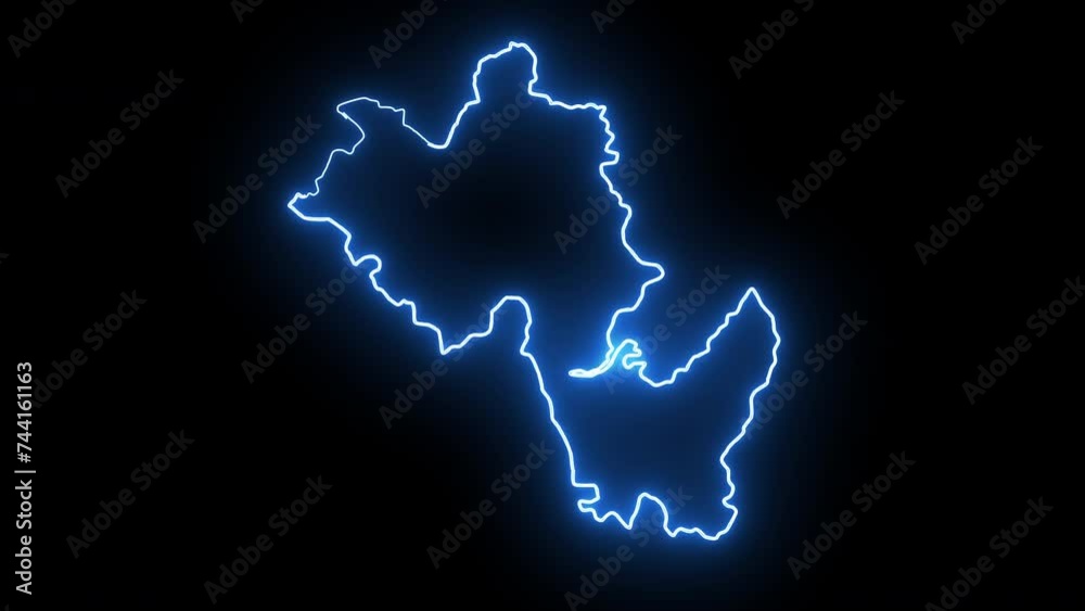 map of Pohang in south korea with glowing neon effect map of Pohang in south korea with glowing neon effect