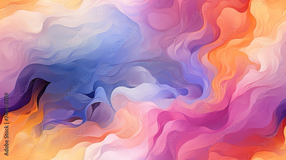 Bright fluid paint Dynamic liquid shapes seamless pattern background