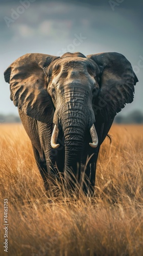Elephant majestic on field © David