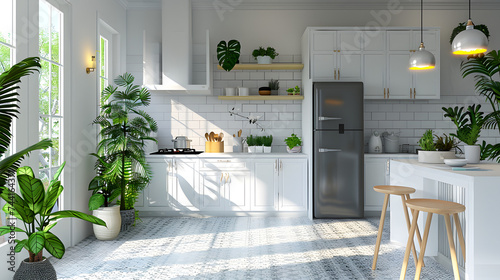A Kitchen Overflowing With Green Plants