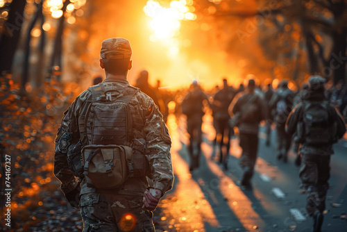 A military veteran in uniform participating