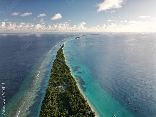 Maldives ocean and beach Dhigurah island 