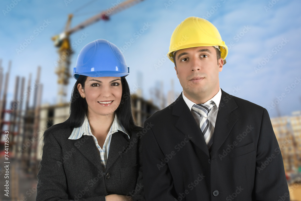 Portrait of young engineers Portrait of young engineers