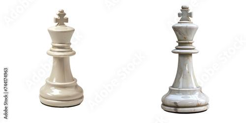 Chess Piece Set Isolated on Transparent or White Background, PNG © Custom Media