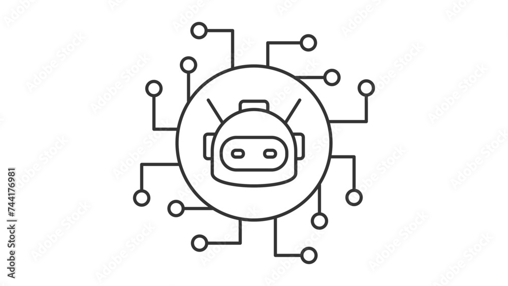 Obraz premium Artificial Intelligence icon. ChatGPT, Smart Connectivity icon. Smart Conversation. 