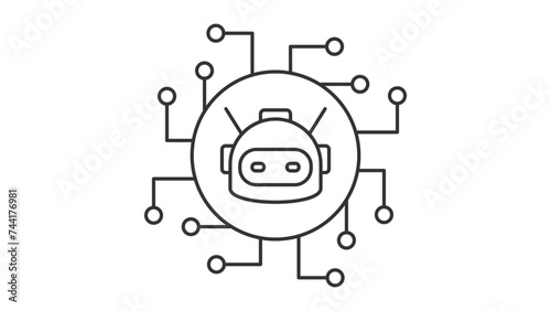 Artificial Intelligence icon. ChatGPT, Smart Connectivity icon. Smart Conversation. 