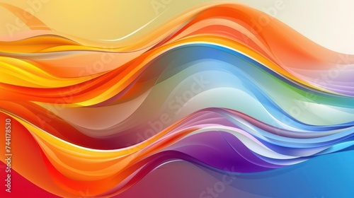 Colorful dynamic waves background