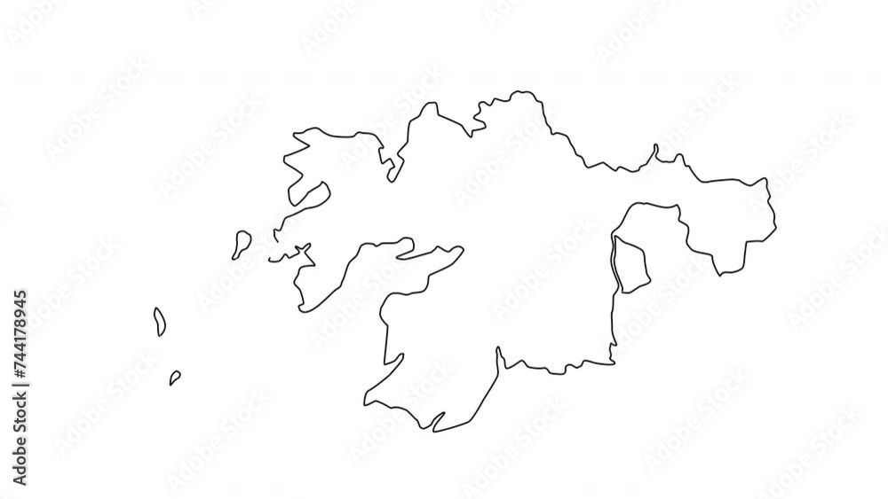 Animated sketch map of Hwaseong in South Korea Animated sketch map of Hwaseong in South Korea