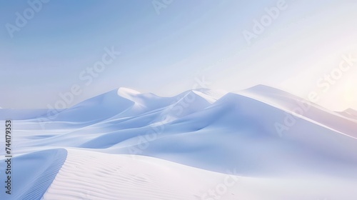 A minimalist, modern, and professional white sand dunes background, characterized by its dynamic and smooth style