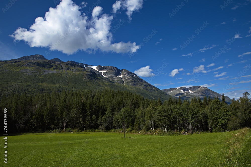 Landscape in Innerdalen valley, Norway, Europe
