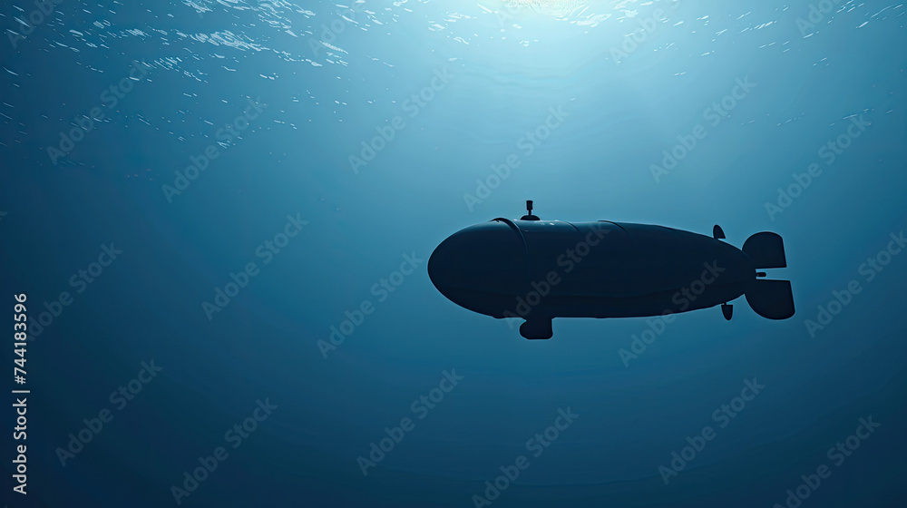 Fototapeta premium Extraterrestrial Ocean Exploration: Probe and Submersible Ventures