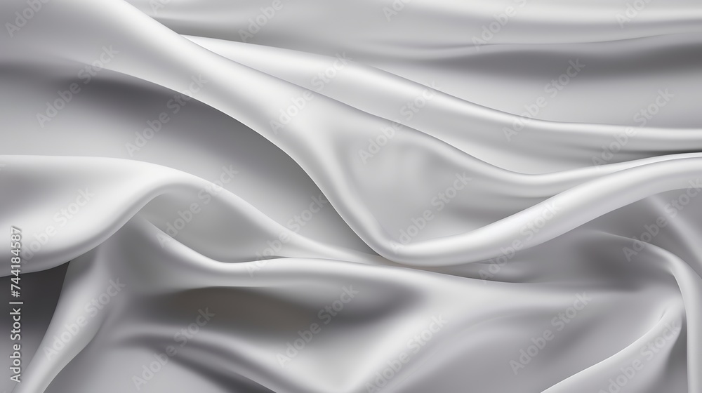 Fototapeta premium White gray satin texture that is white silver fabric silk background with beautiful soft blur pattern natural
