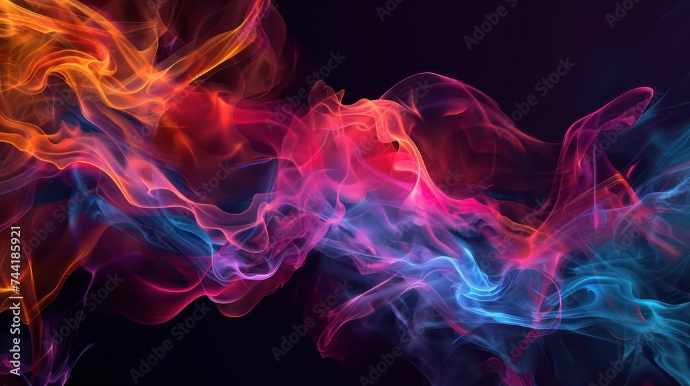 Obraz premium Multicolored Energy Flow Background