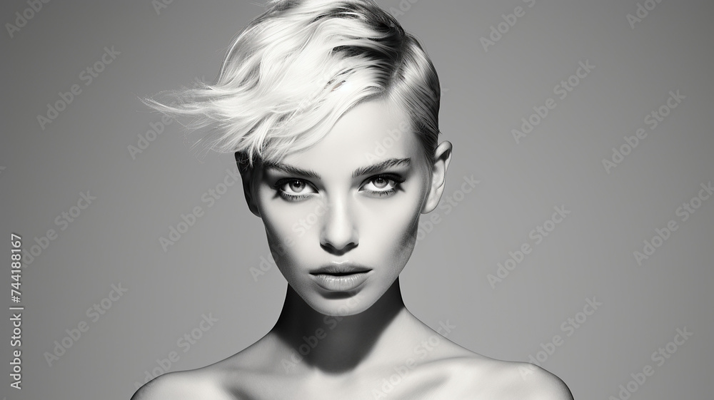 Creative portrait a young woman Creative portrait a young woman