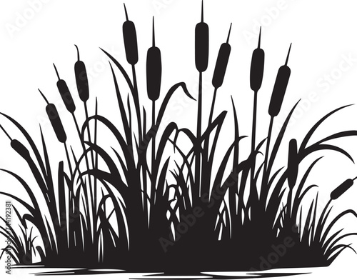 Ponytail Grass Silhouettes EPS Ponytail Grass Vector Ponytail Clipart