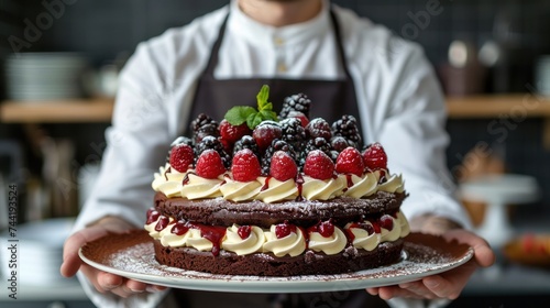 Black forest gateaux product photo - AI Generated Digital Art