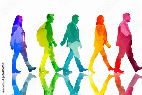 LGBTQ Pride crusade. Rainbow racial equality colorful lgbtq+ in boycotts diversity Flag. Gradient motley colored rust LGBT rights parade festival androgyne diverse gender illustration