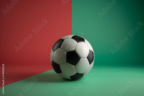 Classic Soccer Ball on Vibrant Background