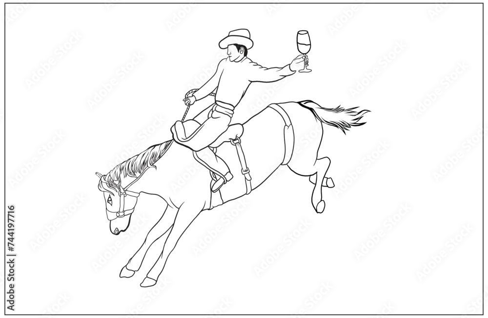 Fototapeta premium rider on horse