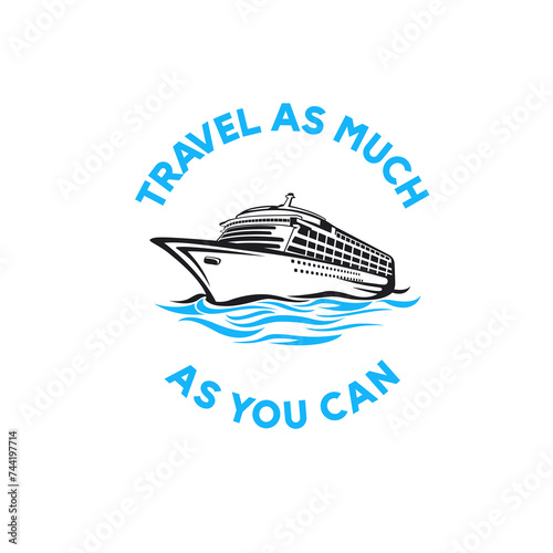 Travel Ship boat vector/ ship logo/ summer trip