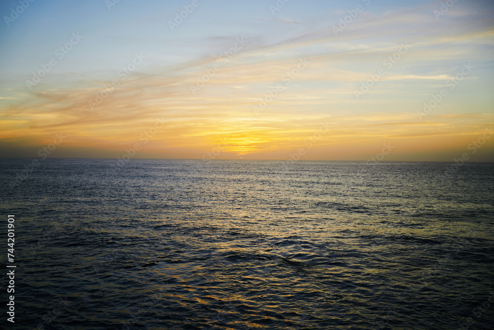 sunset over the sea sunset over the sea