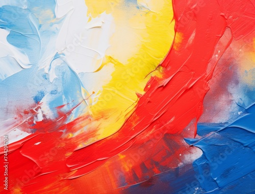Multicolored strokes of oil...