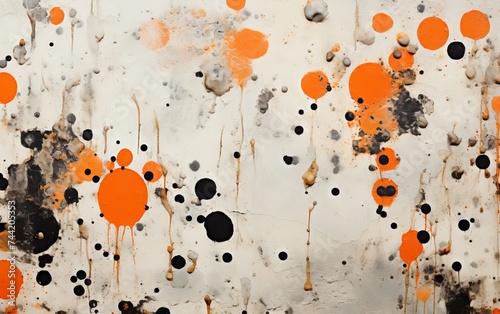 Multicolored strokes of oil...
