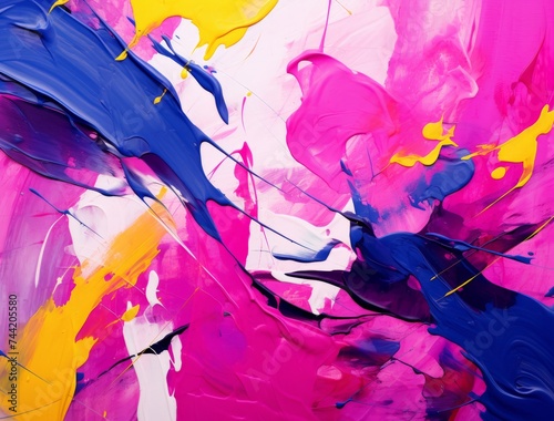 Multicolored strokes of oil...