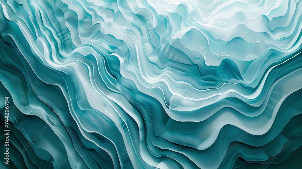 A mesmerizing display of fluid aqua and turquoise waves, painted in an abstract pattern, evoking a sense of calm and tranquility A mesmerizing display of fluid aqua and turquoise waves, painted in an abstract pattern, evoking a sense of calm and tranquility