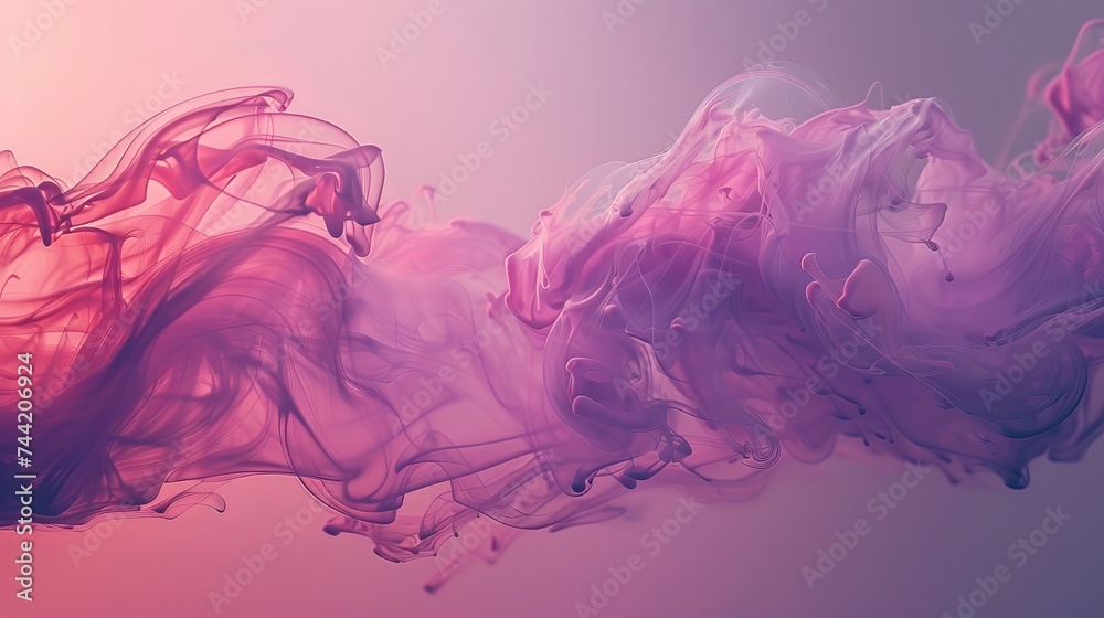 A vibrant and ethereal painting featuring swirling magenta and violet hues, accented with pops of pink and lilac, creating a mesmerizing abstract representation of the beauty and mystery found within