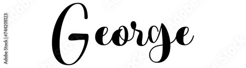 George - black color - name written - ideal for websites,, presentations, greetings, banners, cards,, t-shirt, sweatshirt, prints, cricut, silhouette, sublimation

