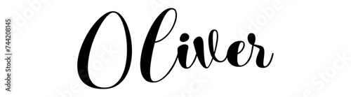 Oliver - black color - name written - ideal for websites,, presentations, greetings, banners, cards,, t-shirt, sweatshirt, prints, cricut, silhouette, sublimation

