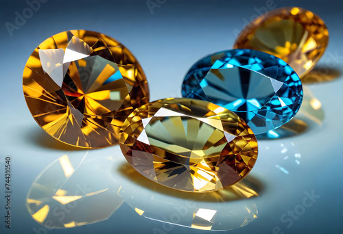 Topaz Gemstone  Precious  Blue  Luxury  Jewelry  Gem  Fashion  Accessories  Sparkle  Glitter  Expensive  Rare  Shiny  Elegant  AI Generated