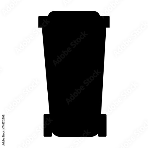 Schwarze Mülltonne 