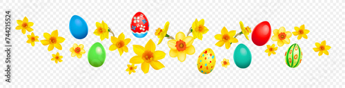 Easter flowers and eggs
